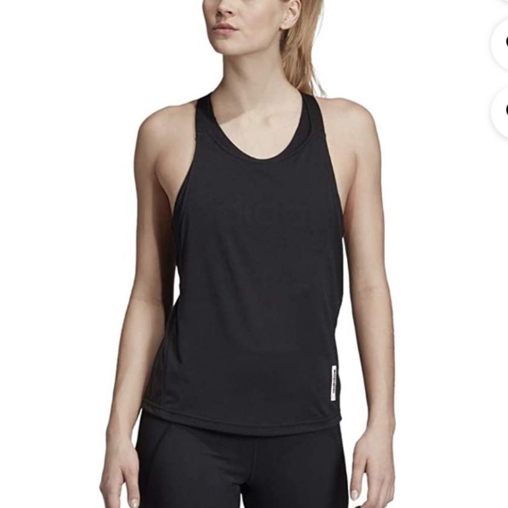 Adidas Ladies Brilliant Basics Solid Black Tank Top Size Small